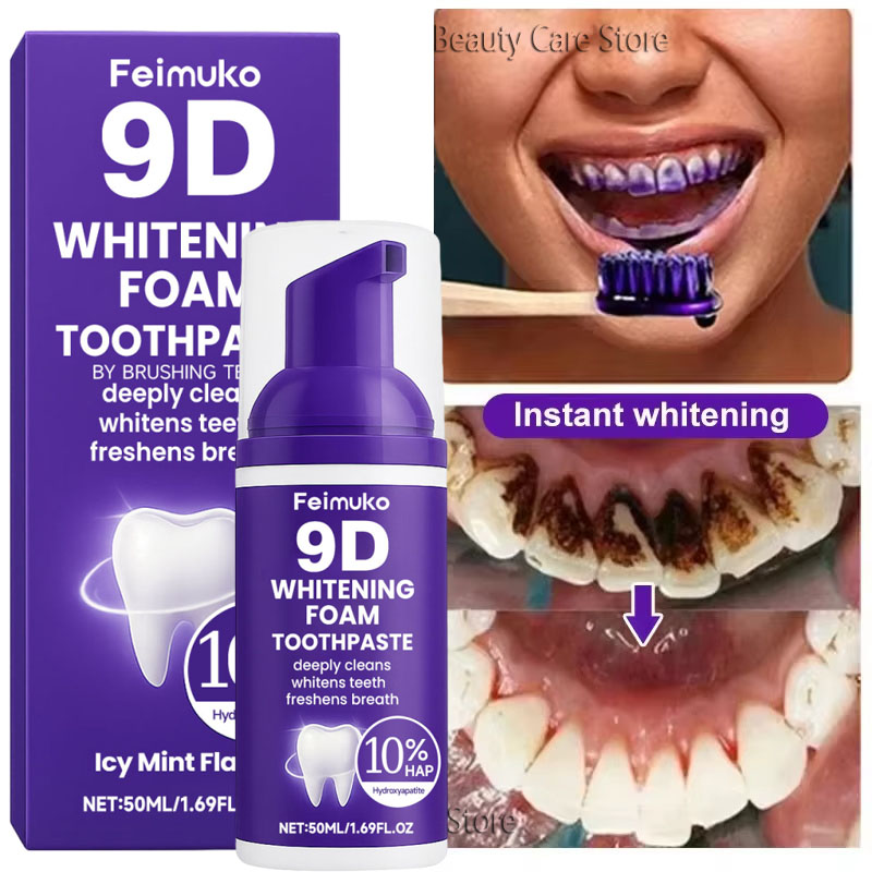 Teeth Whitening Foam - Pasta de Dente Roxa 9D para
