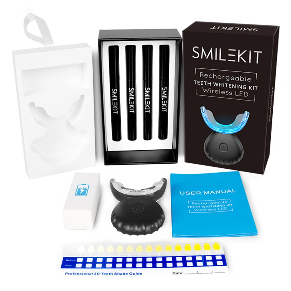 Teeth Whitening Kit With Light - Kit de clareamento dental dos dentes