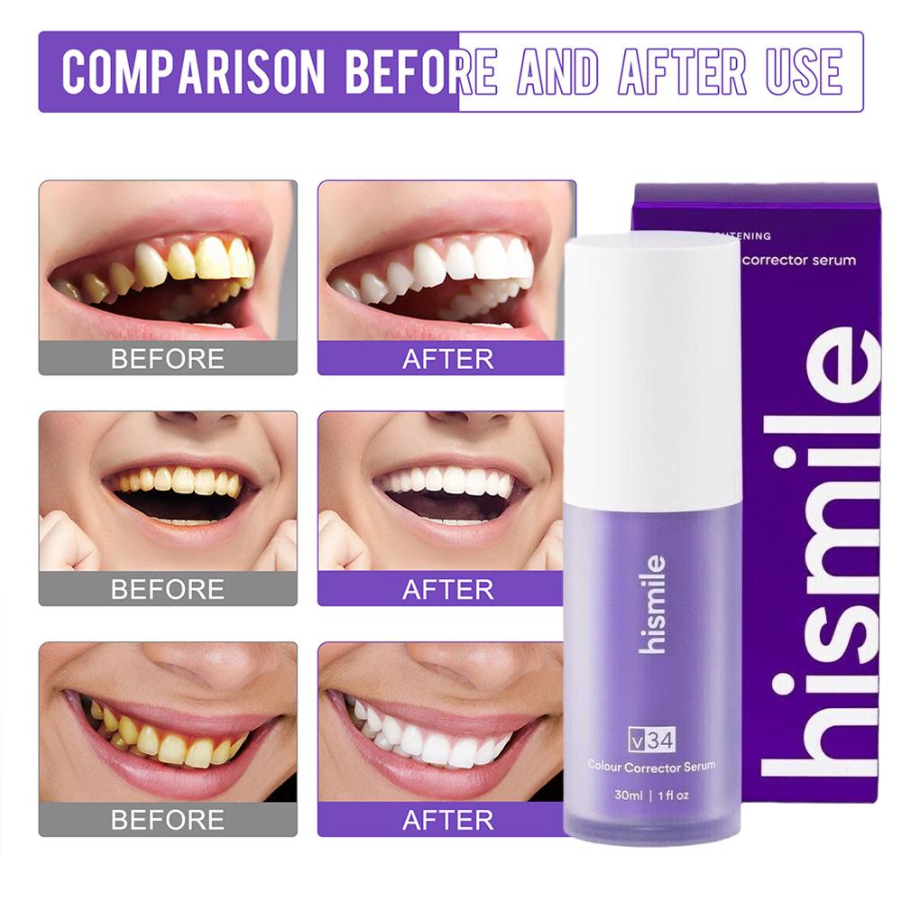 Teeth Paint Whitening - Hismile Pasta de Dente Roxa Clareadora