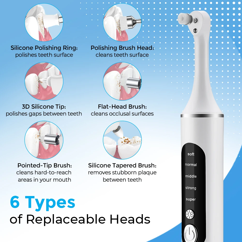 Polidor de dentes elétrico, li - Teeth Whitening Kit With Light avaliação e preço