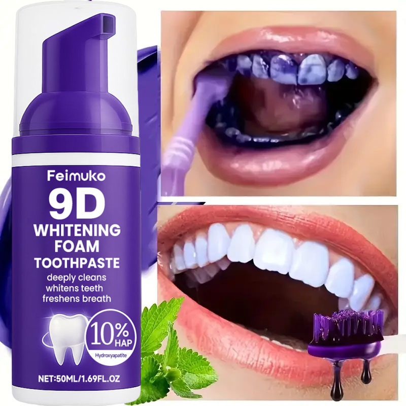 Pasta de Dente Roxa 9D para Cl - Teeth Whitening Foam avaliação e preço