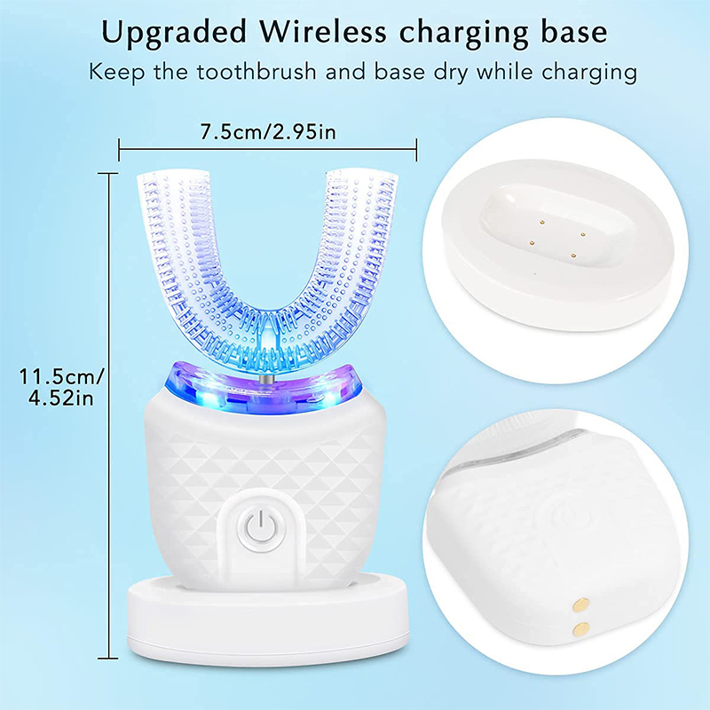 U-Shaped Escova Elétrica Autom - Teeth Whitening Kit With Light avaliação e preço