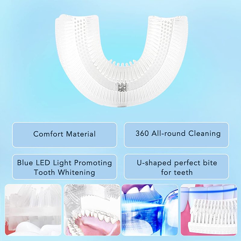 U-Shaped Escova Elétrica Autom - Teeth Whitening Kit With Light avaliação e preço