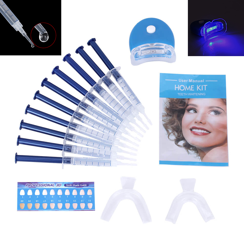 1 conjunto de clareamento dent - Teeth Whitening Kit With Light avaliação e preço