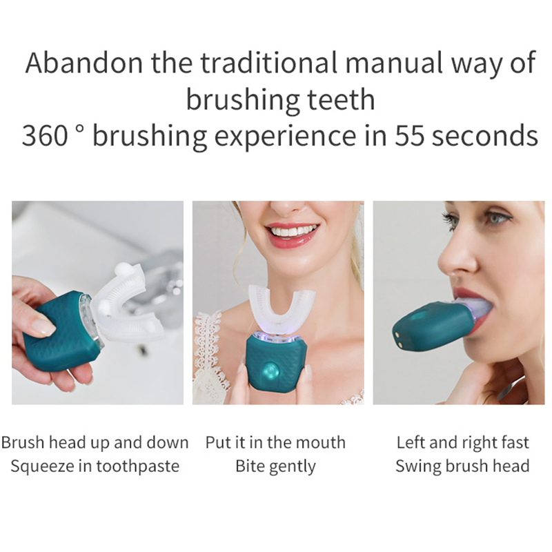Escova de dentes elétrica em f - Teeth Whitening Kit With Light avaliação e preço