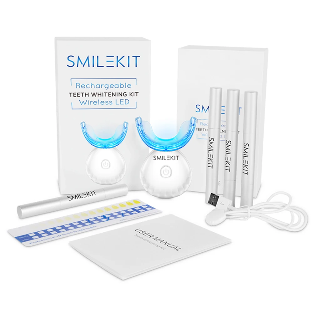 Kit de clareamento dental dos  - Teeth Whitening Kit With Light avaliação e preço