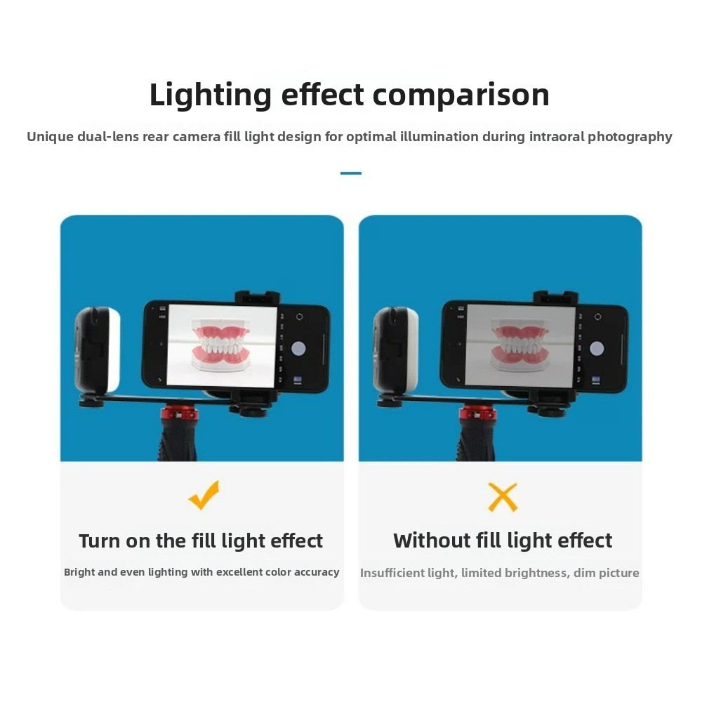 Luz de fotografia dentária, fl - Teeth Whitening Kit With Light avaliação e preço