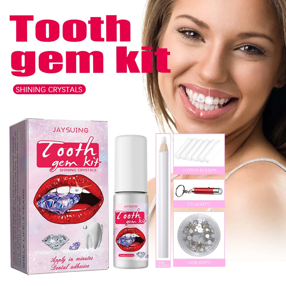 Dente Gems Kit com Cura Cola L - Teeth Whitening Kit With Light avaliação e preço